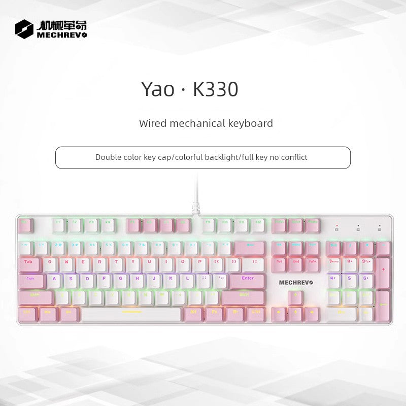 MECHREVO Yao Series Wired Alternate Action Or Ergonamic Mechanical Keyboard