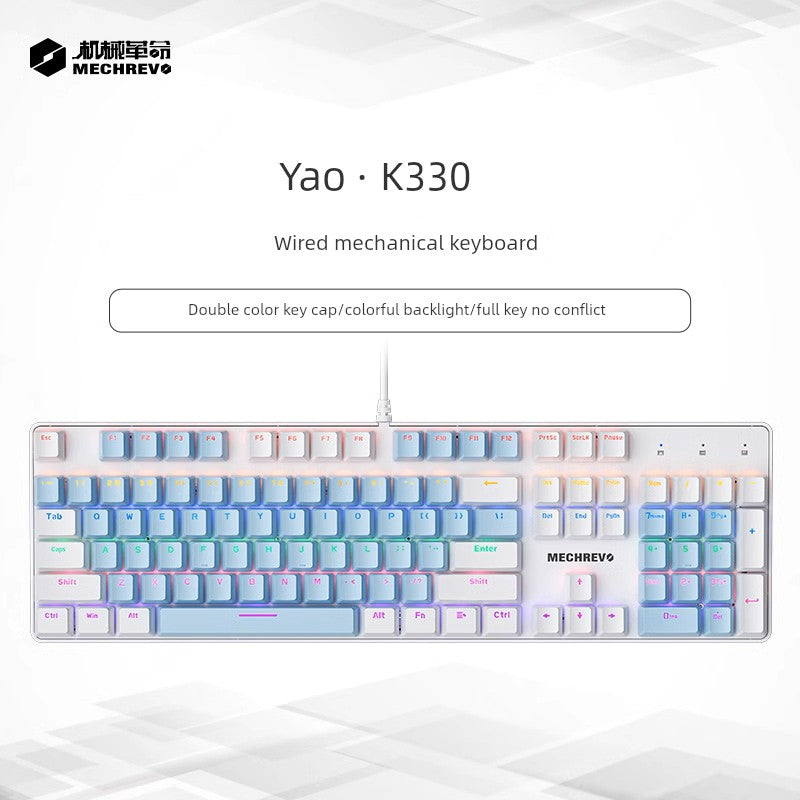 MECHREVO Yao Series Wired Alternate Action Or Ergonamic Mechanical Keyboard