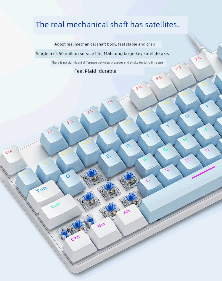 MECHREVO Yao Series Wired Alternate Action Or Ergonamic Mechanical Keyboard