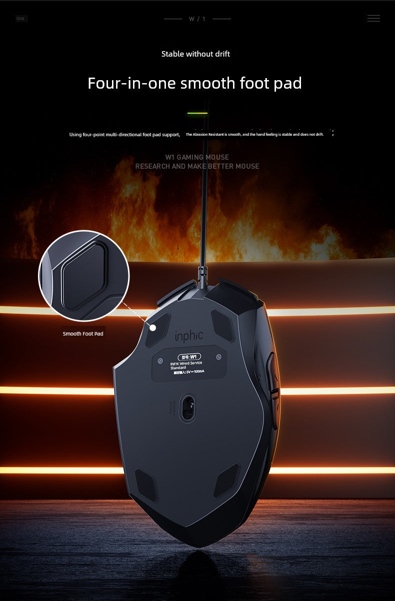 Inphic PW1 Mechanical USB Desktop Wired Mouse