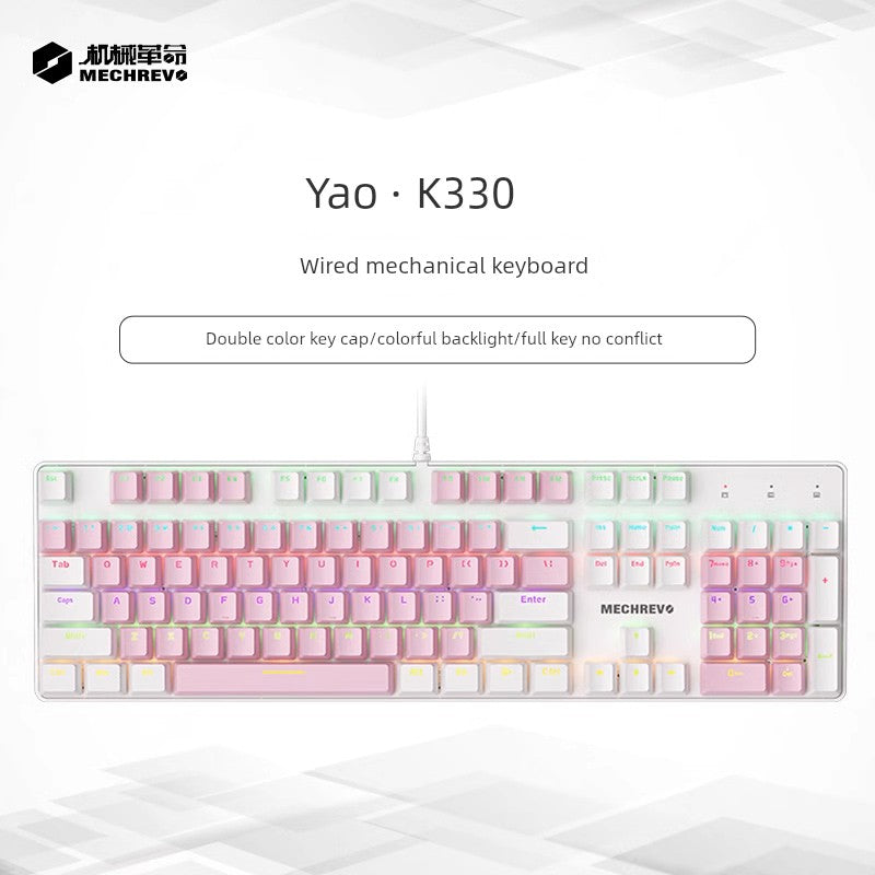 MECHREVO Yao Series Wired Alternate Action Or Ergonamic Mechanical Keyboard