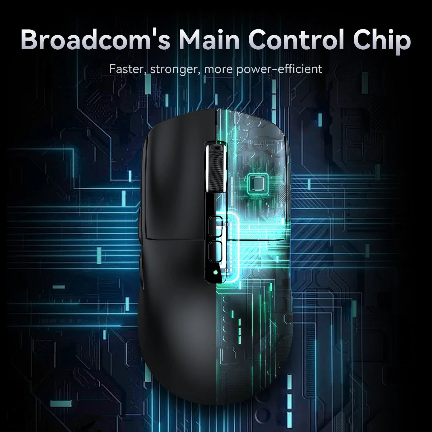 X6 PAW3395 Bluetooth Mouse , Tri-Mode Connection, RGB Touch Magnetic Charging Base, Macro Gaming Mouse