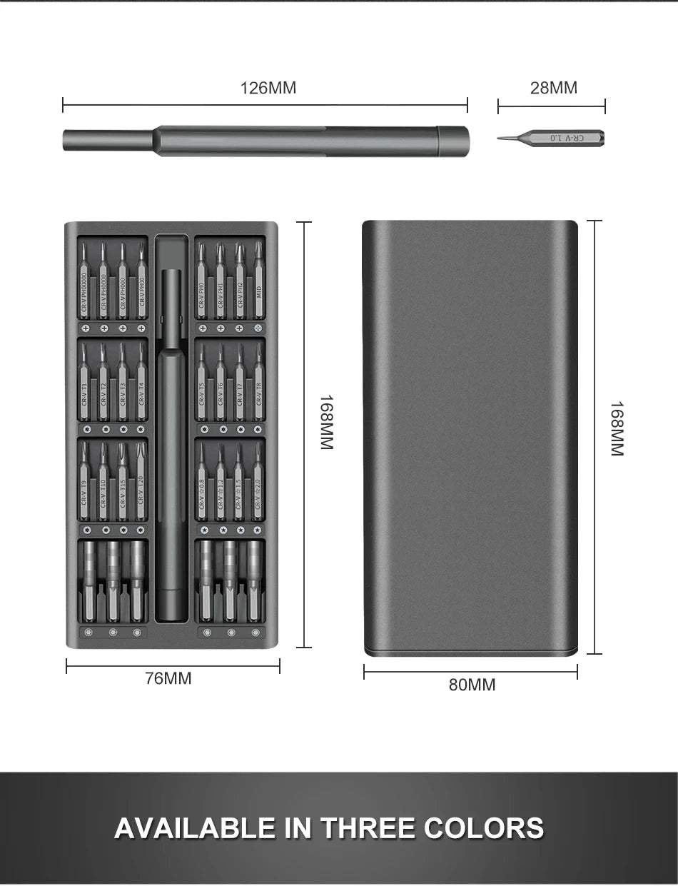 63 in 1 Precision Screwdriver Set Magnetic Phillips Torx Screw Driver Bits Home Professional Repair Hand Tools Kit for iPhone PC