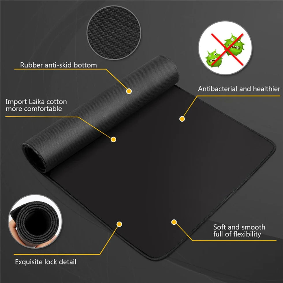 Mousepad Xxl Black Mouse Pad Free Shipping Long Speed Computer Mat Gaming Room Decors Big Mousepepad Table Cute Desk Accessory