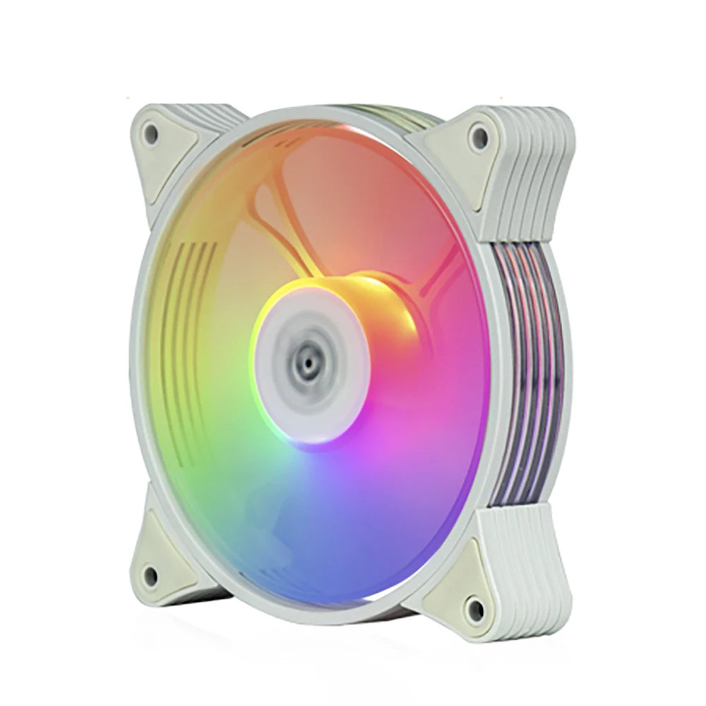 Aigo AR12 White 120mm PC Computer Case Fan Cooling Cooler 6PIN Adjustable RGB Led 12cm Mute Ventilador Adjust Speed 5V ARGB Fans